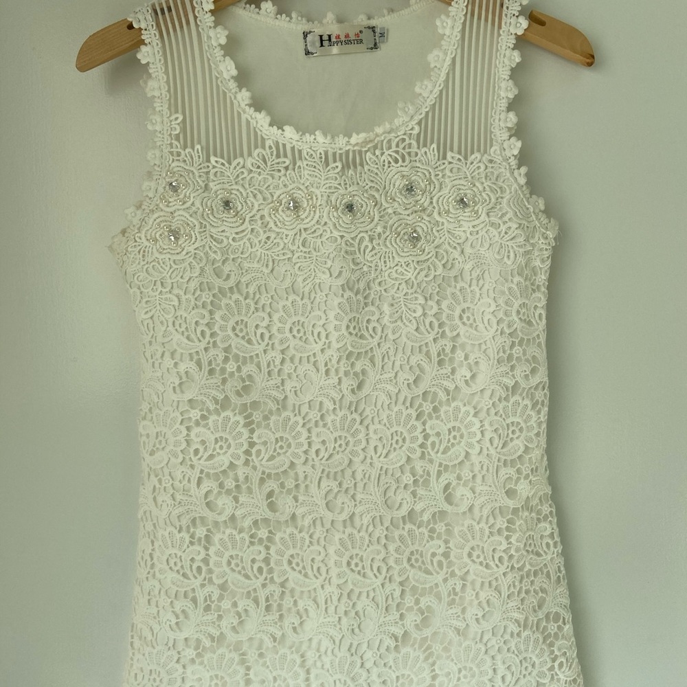 Lacey White Tank Top